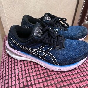 Asics Blue and Black Running Shoes